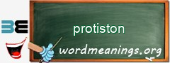 WordMeaning blackboard for protiston